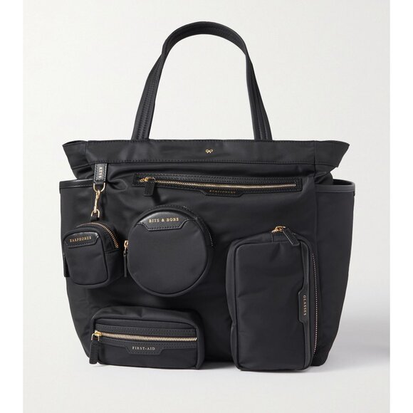 Anya Hindmarch Working From Home Leather-Trimmed Tote - Picture 1 of 12